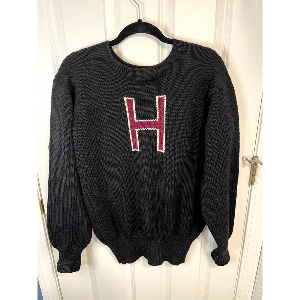 Vintage 60s Holovak & Coughlin HARVARD Letterman Wool Sweater